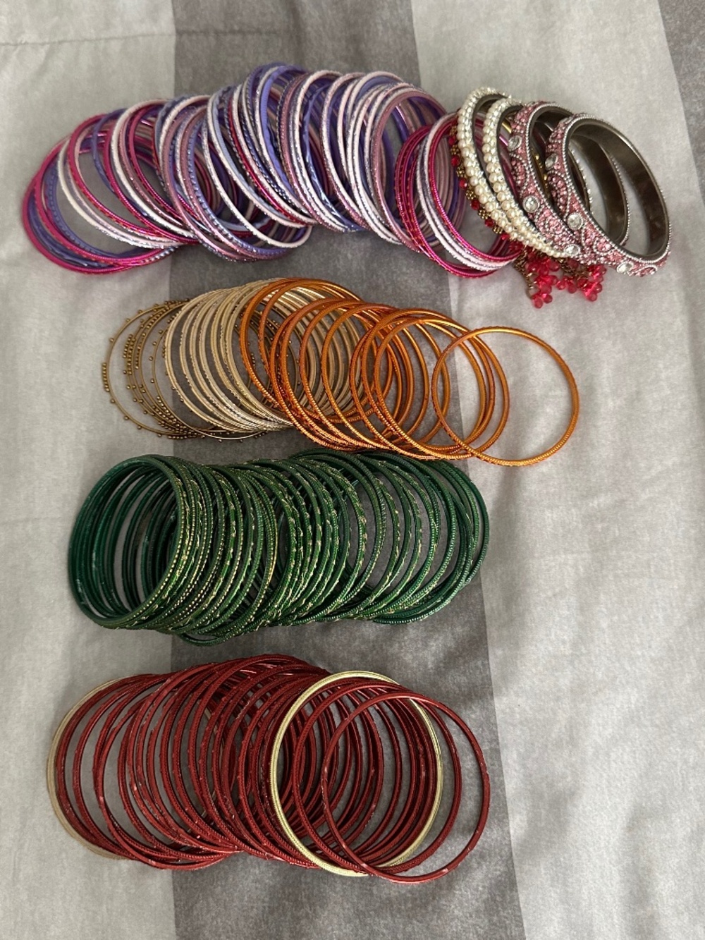 Indian multicolored sets of bangles